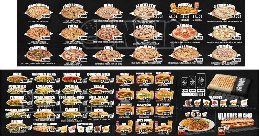 Conception de menu pour le restaurant B'NINA