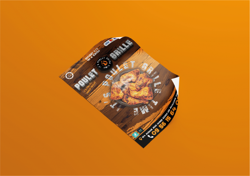 Mise en situation du flyer It's poulet grillé time